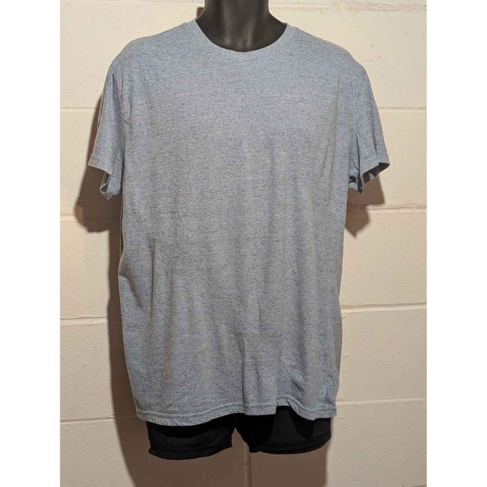 Goodfellow & Co Mens Heather Blue Short Sleeve Crew Neck T Shirt Size Large